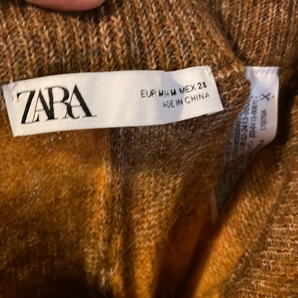 A NWNT Zaras wool knit stripe pants - Picture 4 of 6